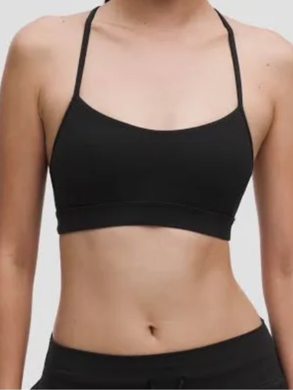 lululemon athletica Black Minimal Strappy Sports Bra
